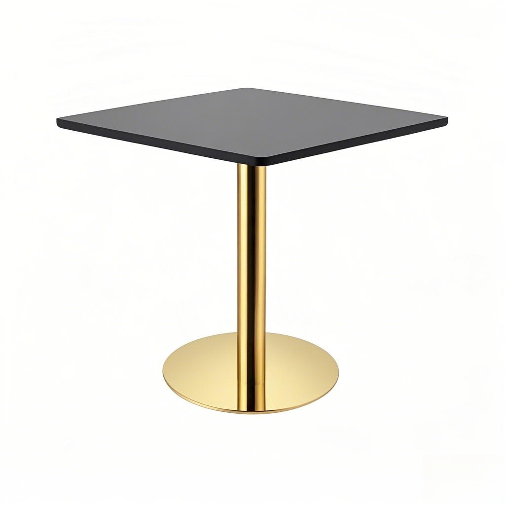 stainless steel table base square golden luxury hospitality table China manufacturer