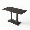 dining table black marble double leg table frame cast iron table base rectangle from Joycin China hospitality table manufacturer