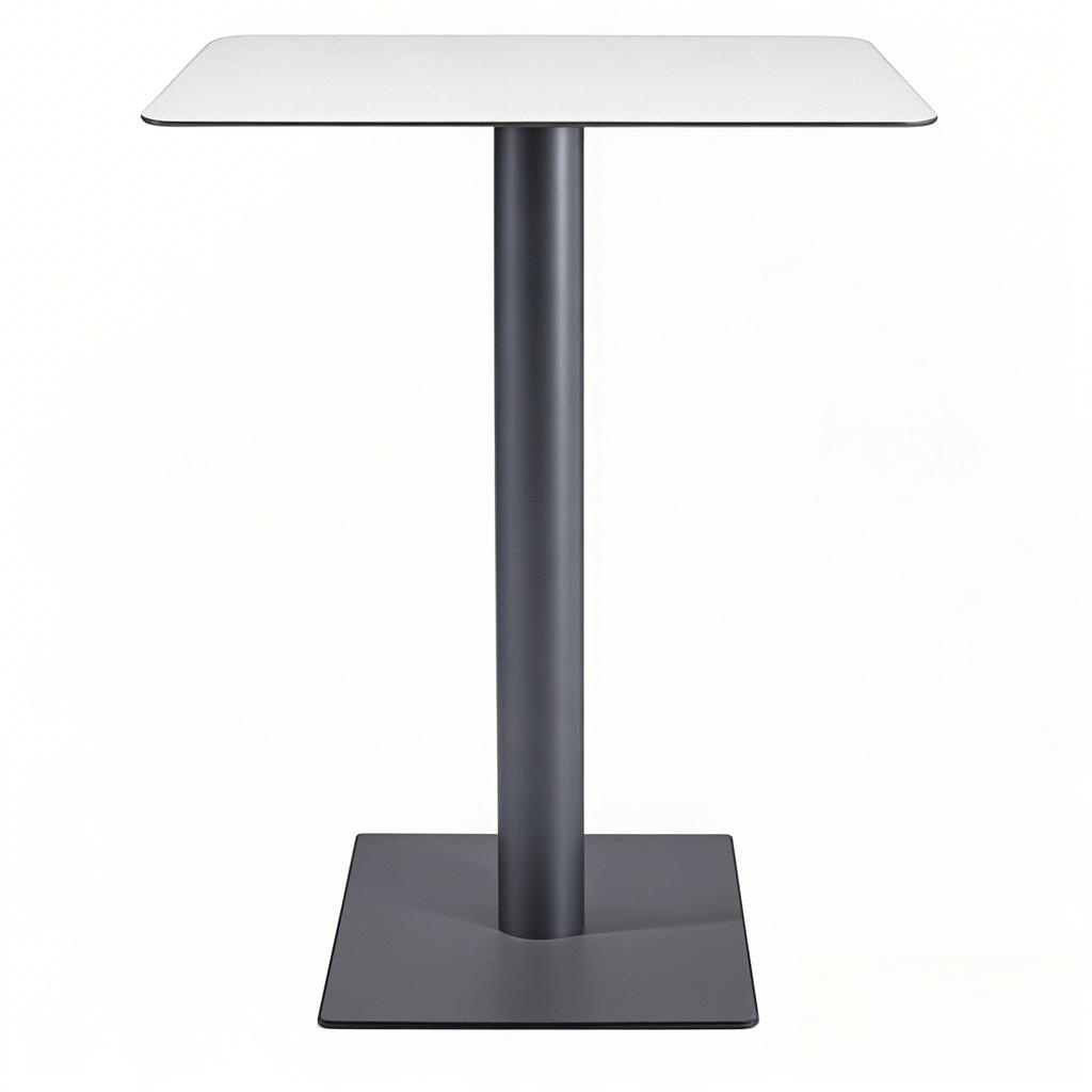 cafe table dining table style table Black Stainless Steel Table Base square 