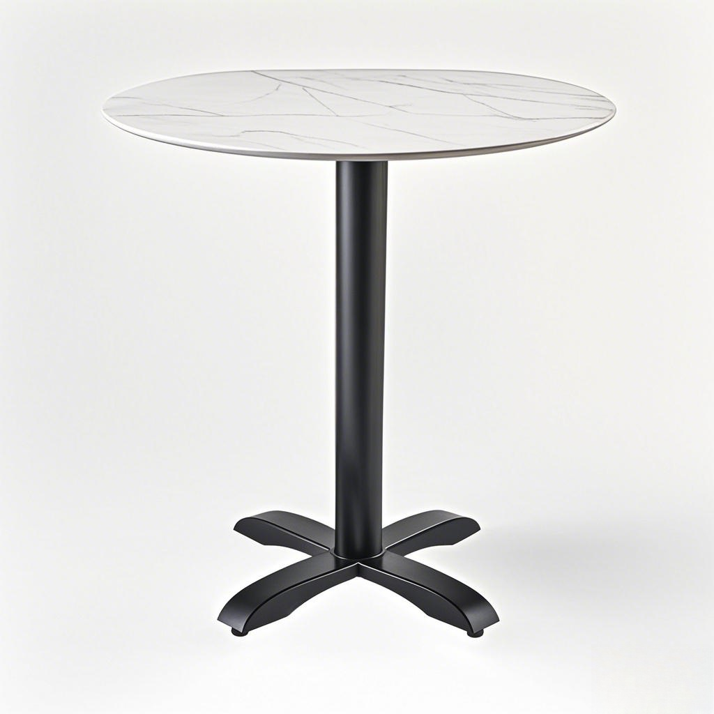 white cafe table bistro table round Antique, 4 Legs, Vintage Style, Black Cast Iron Table Base from Joycin China