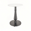 black round coffee table cafe table Antique, Vintage Style, Black Cast Iron Table Base with Vase Column, Round