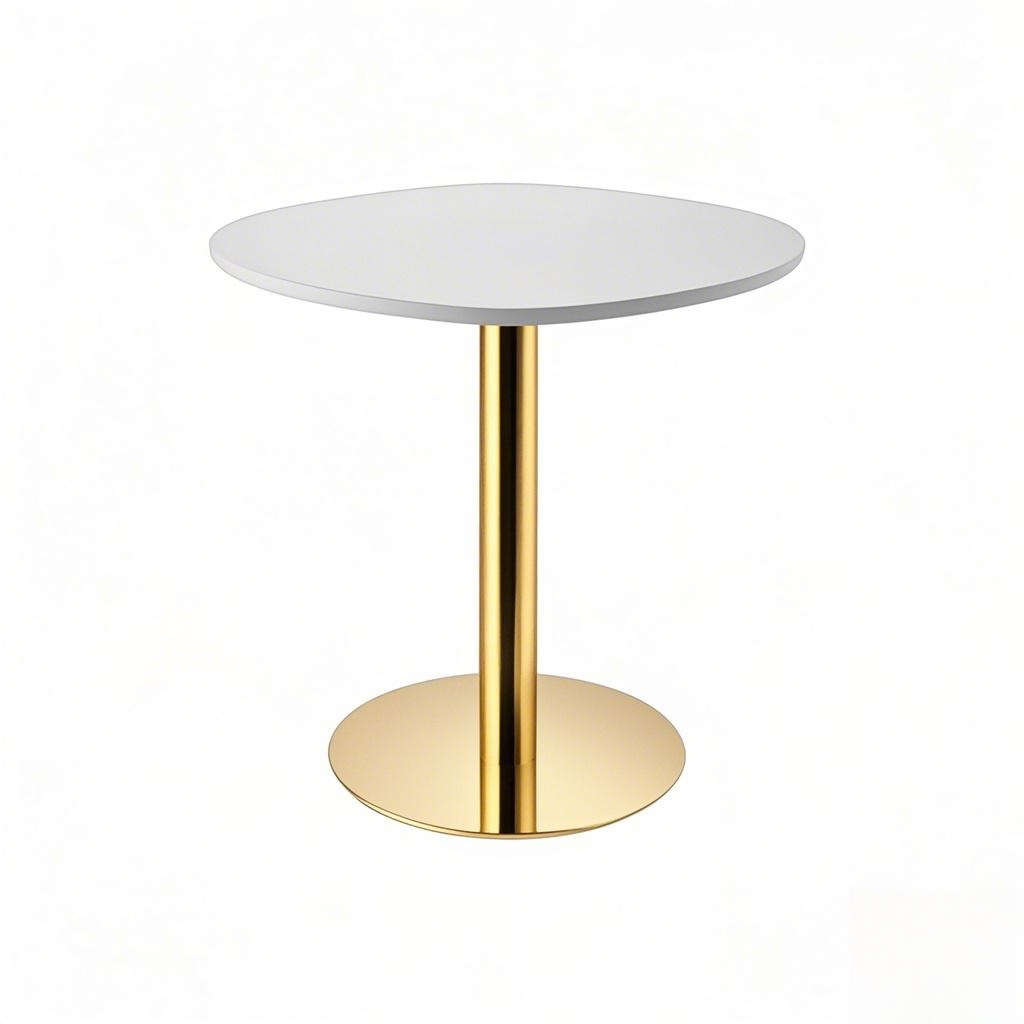 stainless steel table base round golden luxury hospitality table China manufacturer