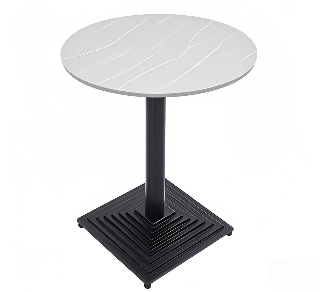 restaurant table cafe table white round cast iron table base square base from Joycin China hospitality table manufacturer