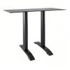 long table bistro table double leg black base dining table double support frame from Joycin China hospitality table