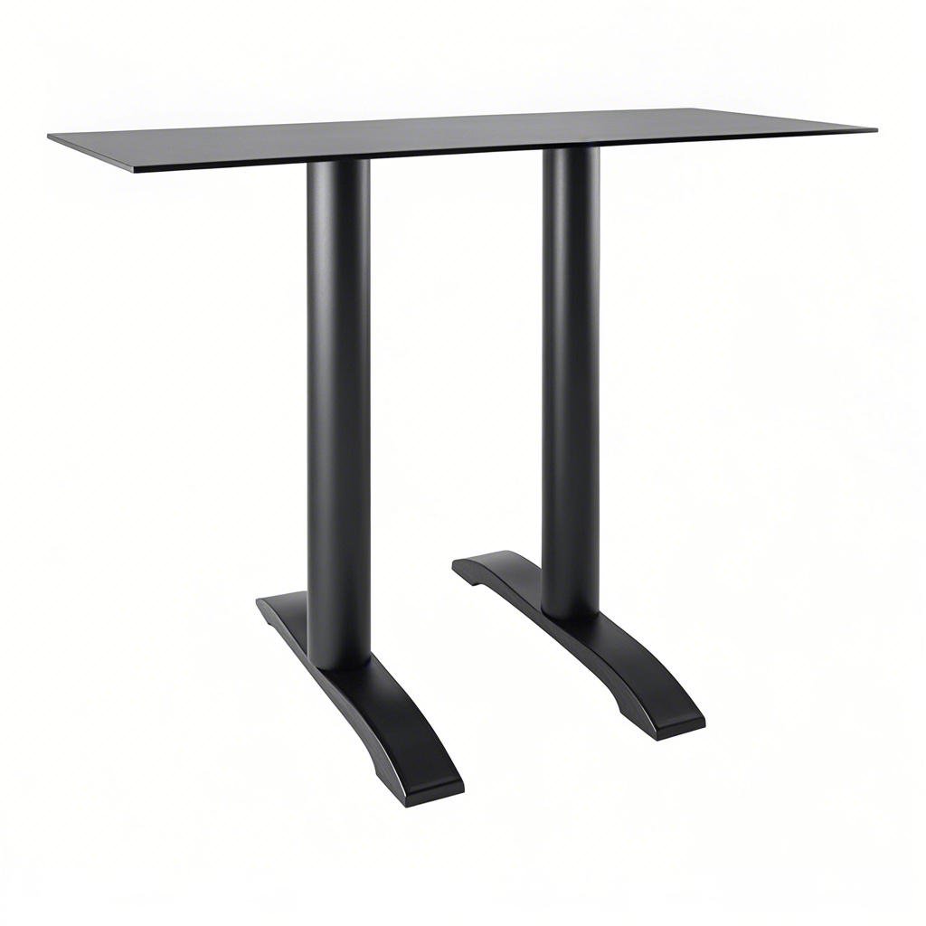 long table bistro table double leg black base dining table double support frame from Joycin China hospitality table