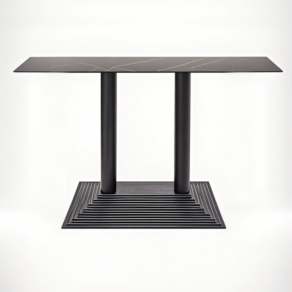 long table dining table double leg table frame black cast iron table base rectangle from Joycin China manufacture