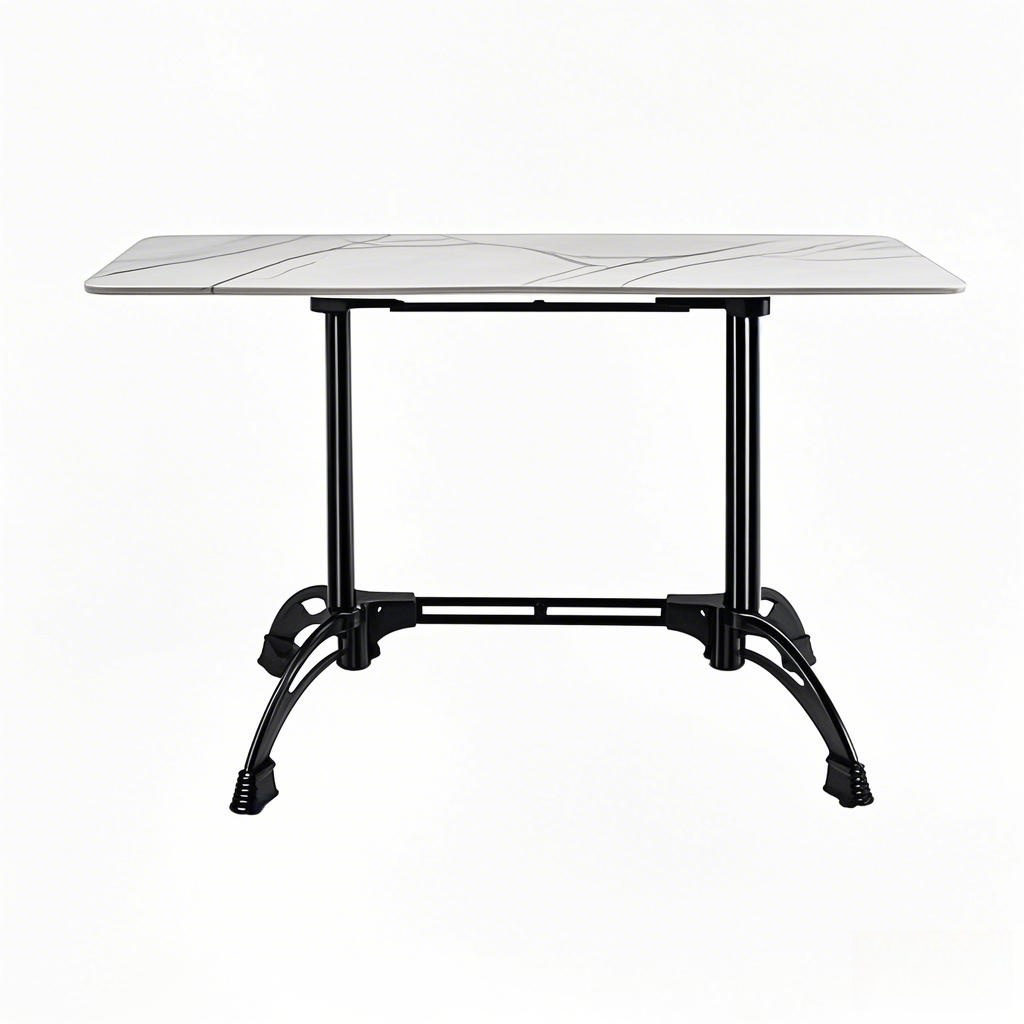 dining table bistro table Ornate, 4 Legs, Vintage Style, French Flair,Black Cast Iron Table Base,Rectangle from Joycin China 