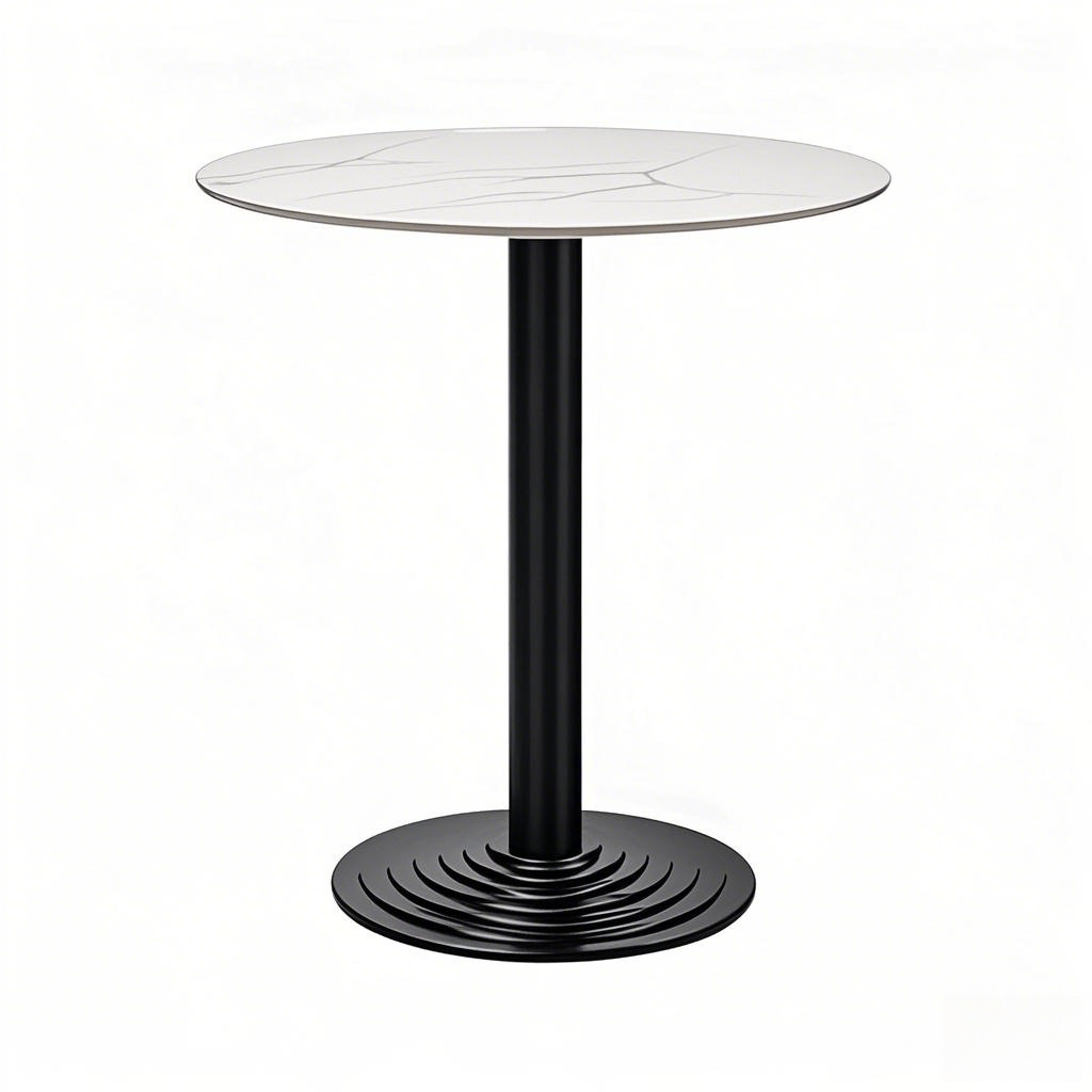 cafe table white round black cast iron table base round from Joycin China hospitality table manufacturer