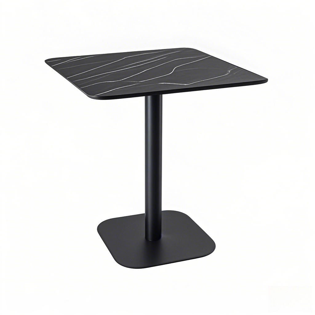square black dining table cafe table restaurant table with black table base from Joycin China