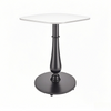 black square bistro table dining table Antique, Vintage Style, Black Cast Iron Table Base with Vase Column, Round